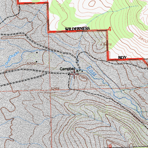 Topographic Map of Campbell, CA