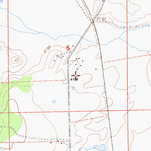 Topographic Map of Kramer Ranch, CA