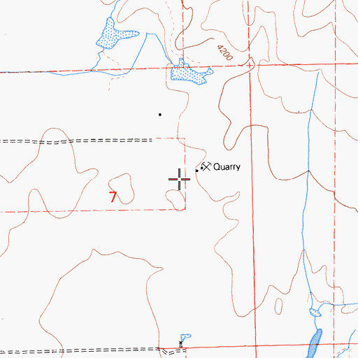 Topographic Map of Pundy Ranch, CA