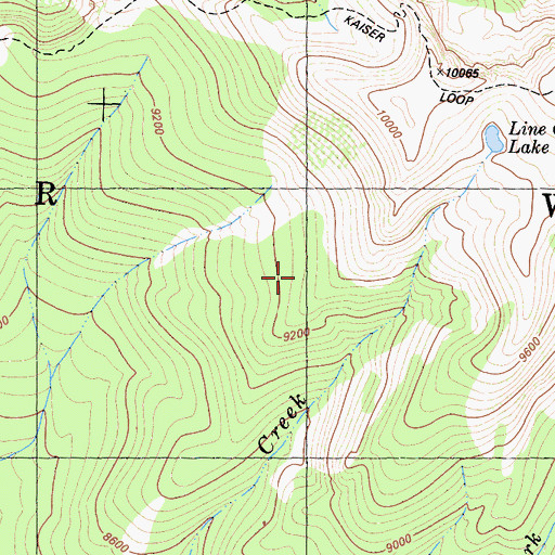 Topographic Map of Kaiser Wilderness, CA