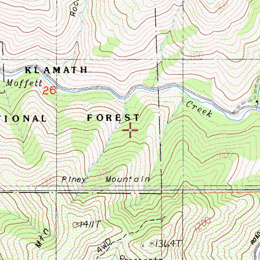 Topographic Map of Pegleg Mine, CA