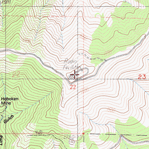 Topographic Map of Mahogany Point, CA