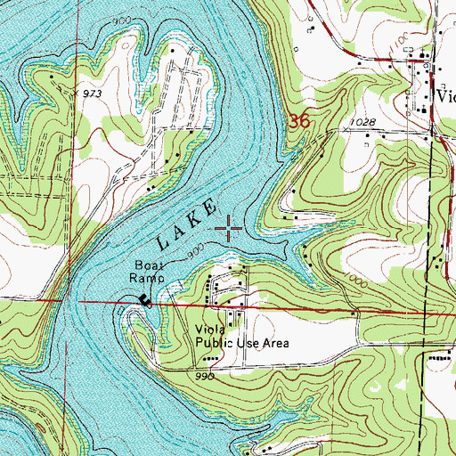 Topographic Map of Viola Ford (historical), MO