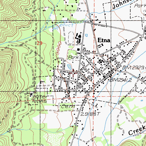 Topographic Map of Salmon River Ranger Station, CA