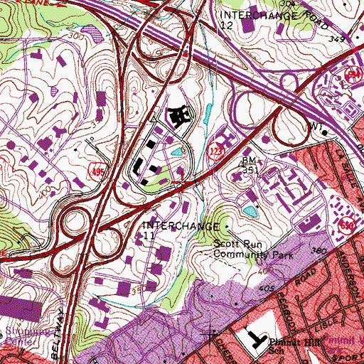 Topographic Map of McLean Metro Station, VA