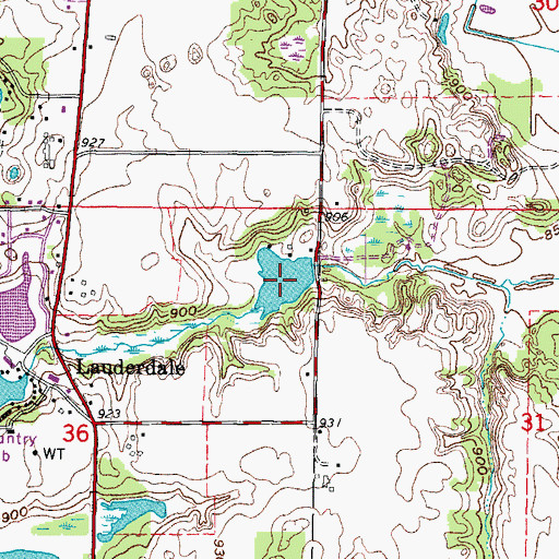 Topographic Map of Cedar Grove Pond, WI