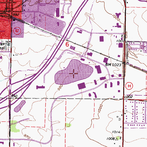 Topographic Map of Elkhorn Lake, WI