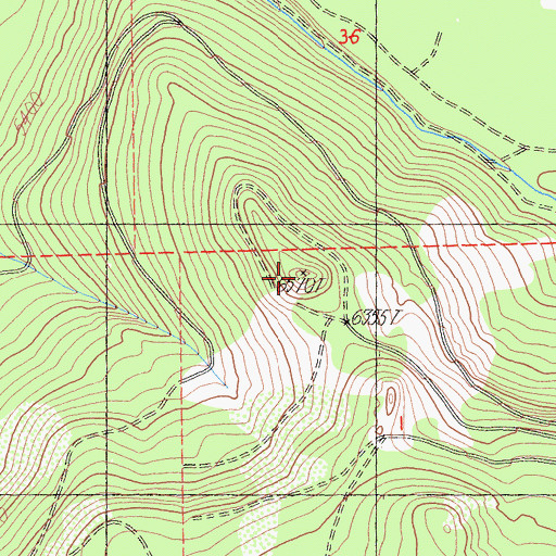 Topographic Map of Ulcer Point, CA