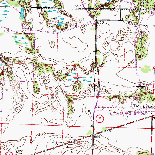 Topographic Map of Ruskin Lake, WI