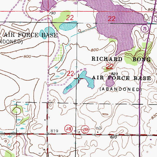Topographic Map of Paulin Pond, WI