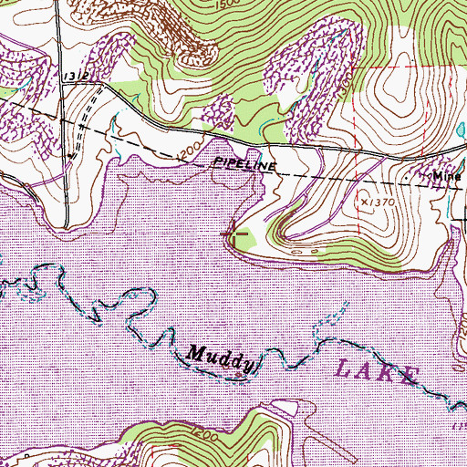 Topographic Map of Worth Point, PA