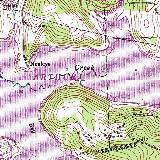 Topographic Map of Baird Point, PA