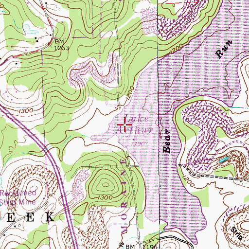 Topographic Map of Porters Cove, PA
