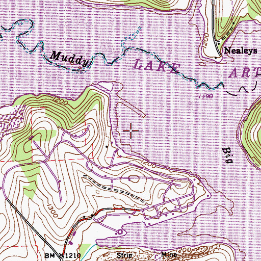 Topographic Map of Crescent Bay, PA