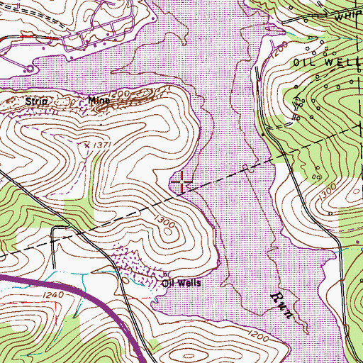 Topographic Map of Beaver Cove, PA