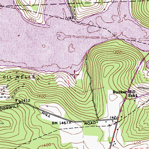 Topographic Map of Lost Cove, PA