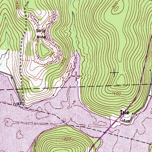 Topographic Map of Trout Cove, PA