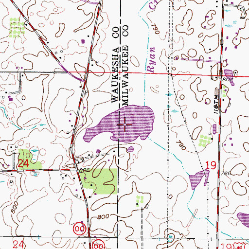 Topographic Map of Dumkes Lake, WI
