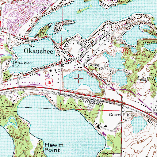 Topographic Map of Florence Lake, WI