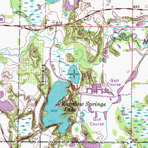 Topographic Map of Hogan Lake, WI