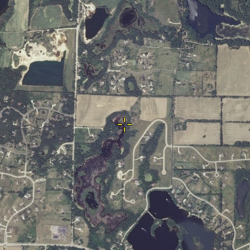 Aerial/Satellite Image of Spahn Lake, WI