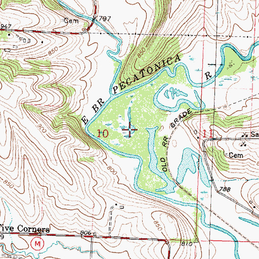 Topographic Map of Bloody Lake, WI