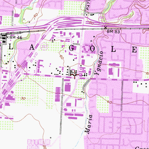 Topographic Map of Goleta Valley Hospital, CA