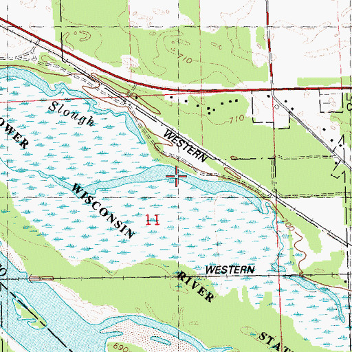 Topographic Map of Smith Lake, WI