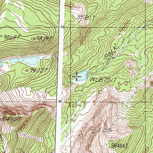 Topographic Map of Stroud Lake, ID
