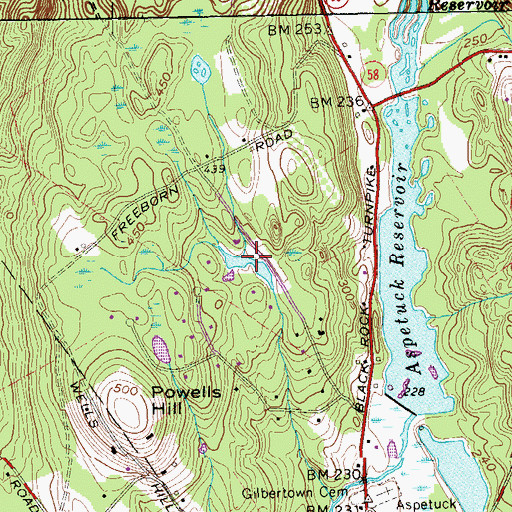 Topographic Map of Norton Pond, CT