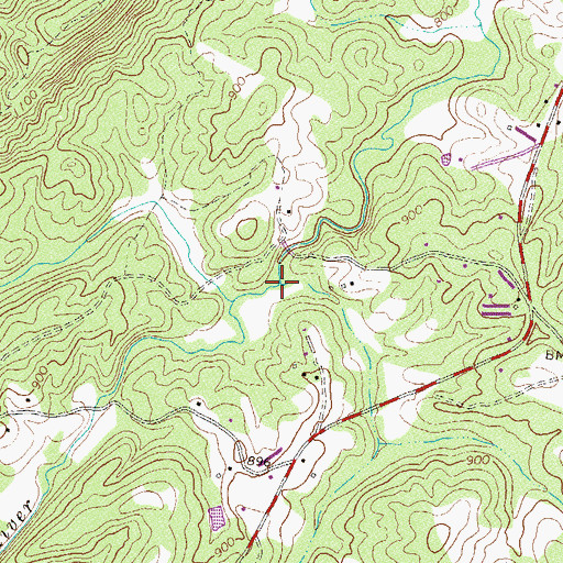 Topographic Map of A T Smith Creek, GA