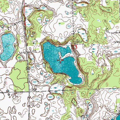 Topographic Map of Schulstad Lake, MN