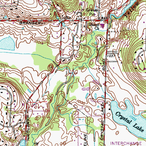 Topographic Map of Idle Brook, OH
