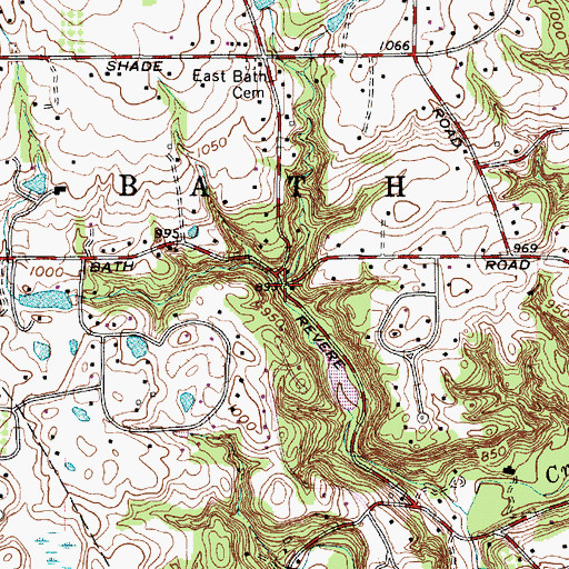 Topographic Map of North Revere Run, OH