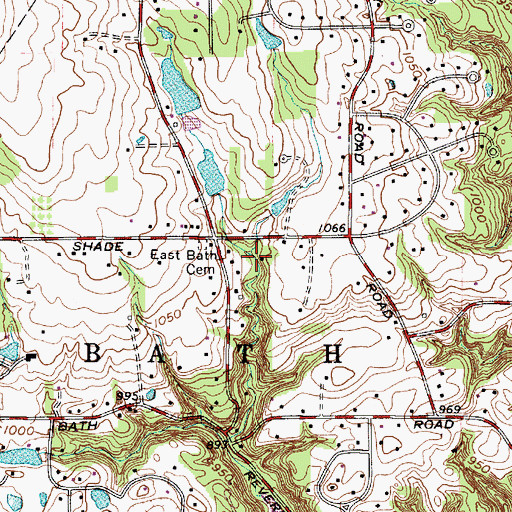 Topographic Map of North Revere Run East, OH
