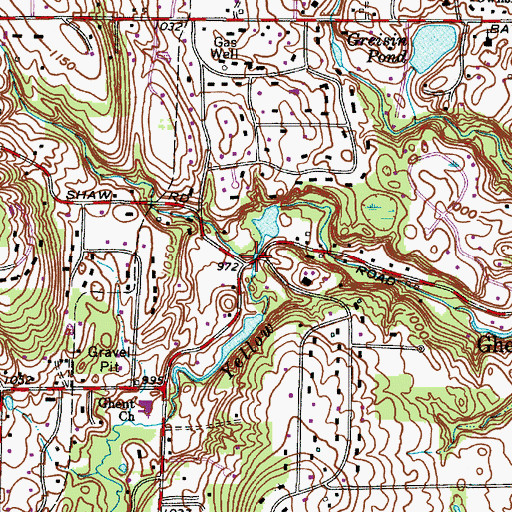 Topographic Map of West Creek, OH