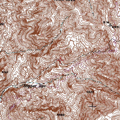Topographic Map of Miami Division (historical), AZ