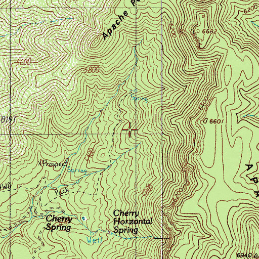 Topographic Map of Globe Division (historical), AZ