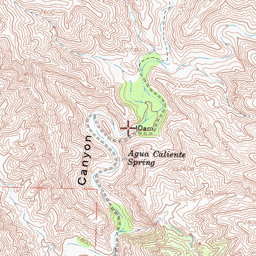 Topographic Map of Big Cliente Debris Dam, CA