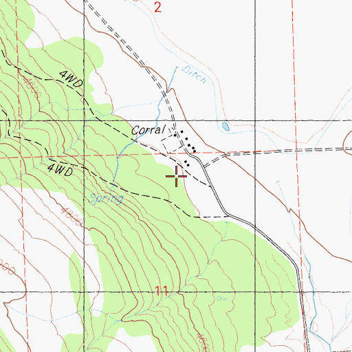 Topographic Map of Vestil, CA