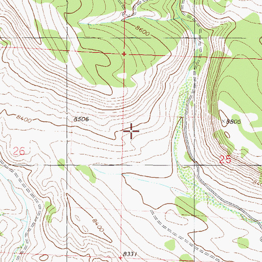 Topographic Map of Dennis Ditch, CO