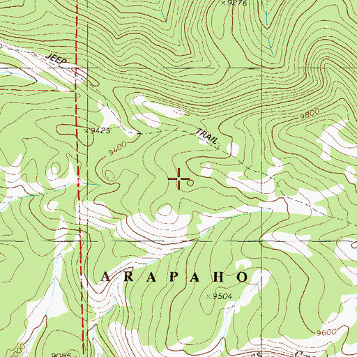 Topographic Map of Jones High Line Ditch, CO