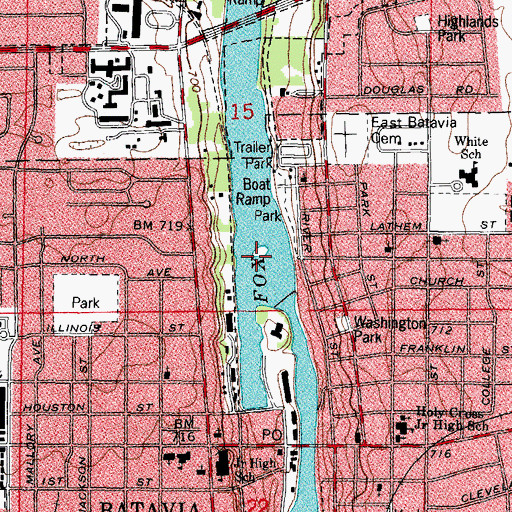 Topographic Map of Duck Island, IL