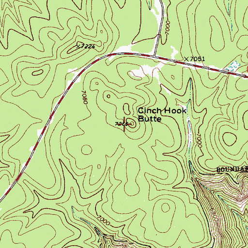 Topographic Map of Cinch Hook Butte, AZ