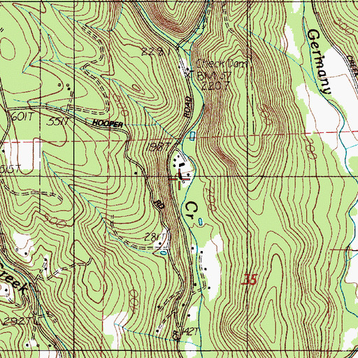 Topographic Map of Abernathy Fish Technology Center, WA