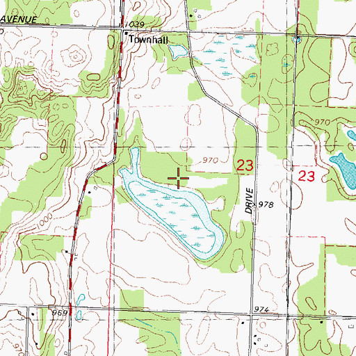 Topographic Map of Adams County Waterfowl Production Area, WI