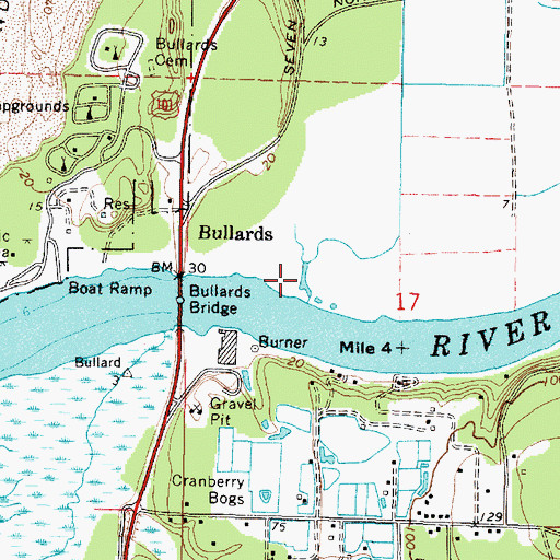 Topographic Map of Bandon Marsh National Wildlife Refuge, OR