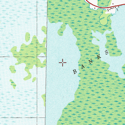 Topographic Map of Banks Lake National Wildlife Refuge, GA