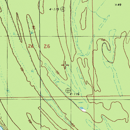Topographic Map of Bayou Cocodrie National Wildlife Refuge, LA