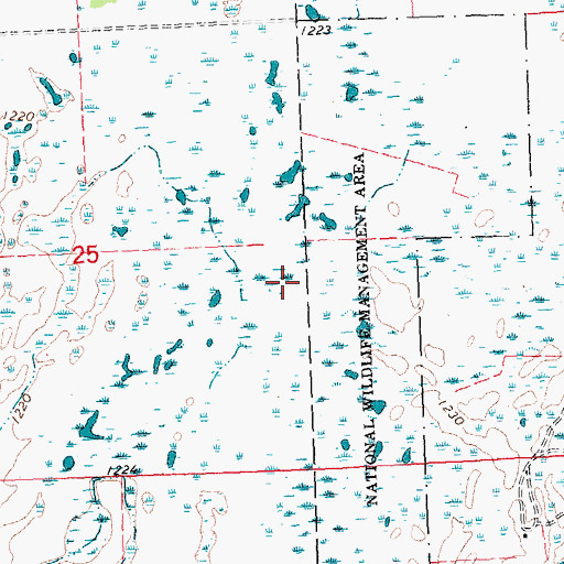 Topographic Map of Becker County Waterfowl Production Area, MN
